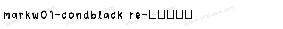 markw01-condblack re字体转换